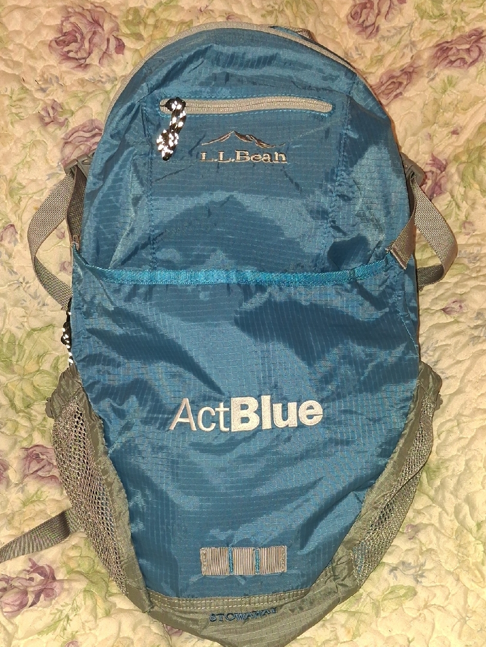 L.L. Bean Teal Blue ActBlue Daypack Backpack